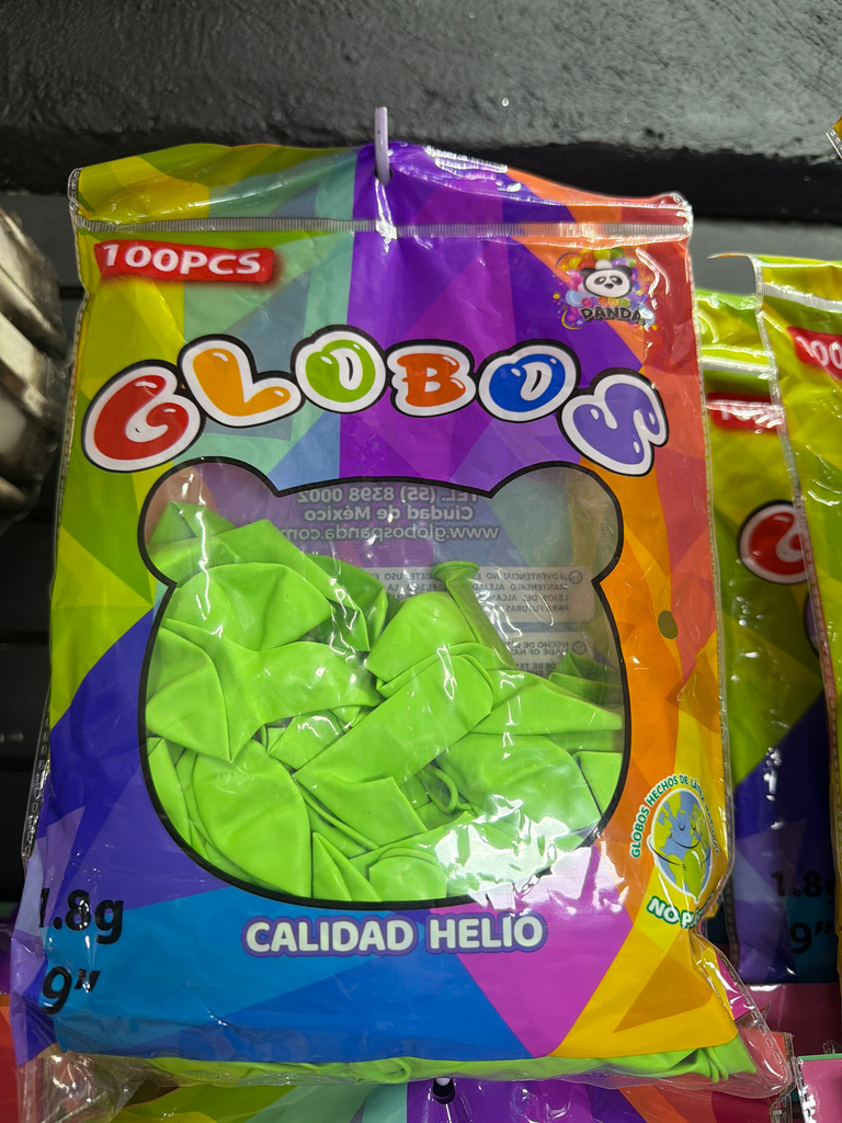 Globo #10 verde lima 100 pza