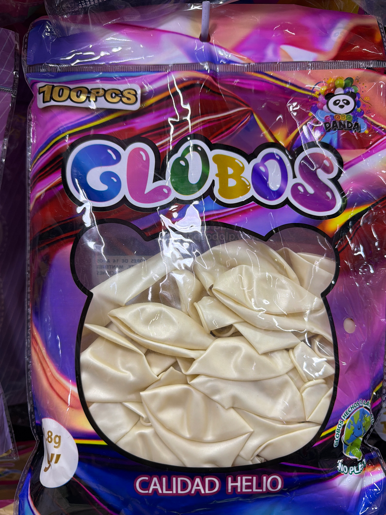 Globo #10 blanco perla 100 pza