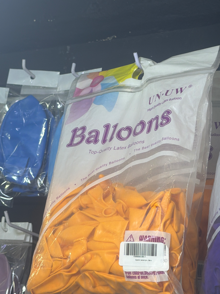 Globo bipolo naranja claro 100 pza