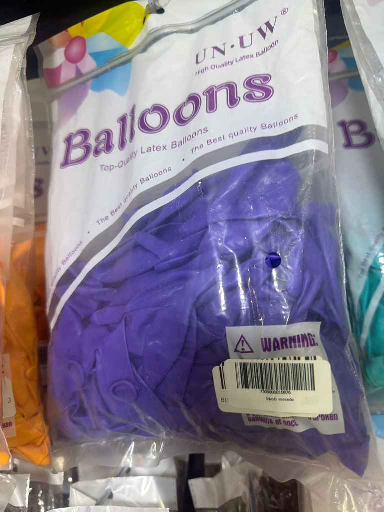 Globo bipolo morado 100 pza