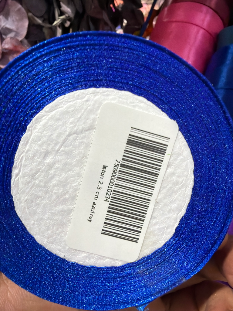 liston 2.5 cm azul rey