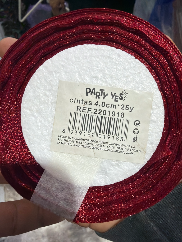 liston 4 cm rojo vino