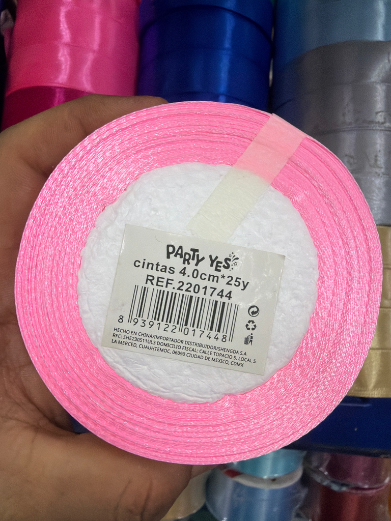 liston 4 cm rosa bebe