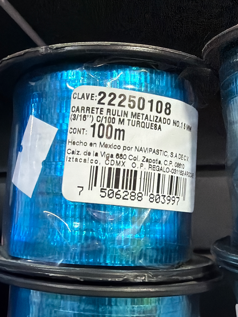 curling metalico turquesa
