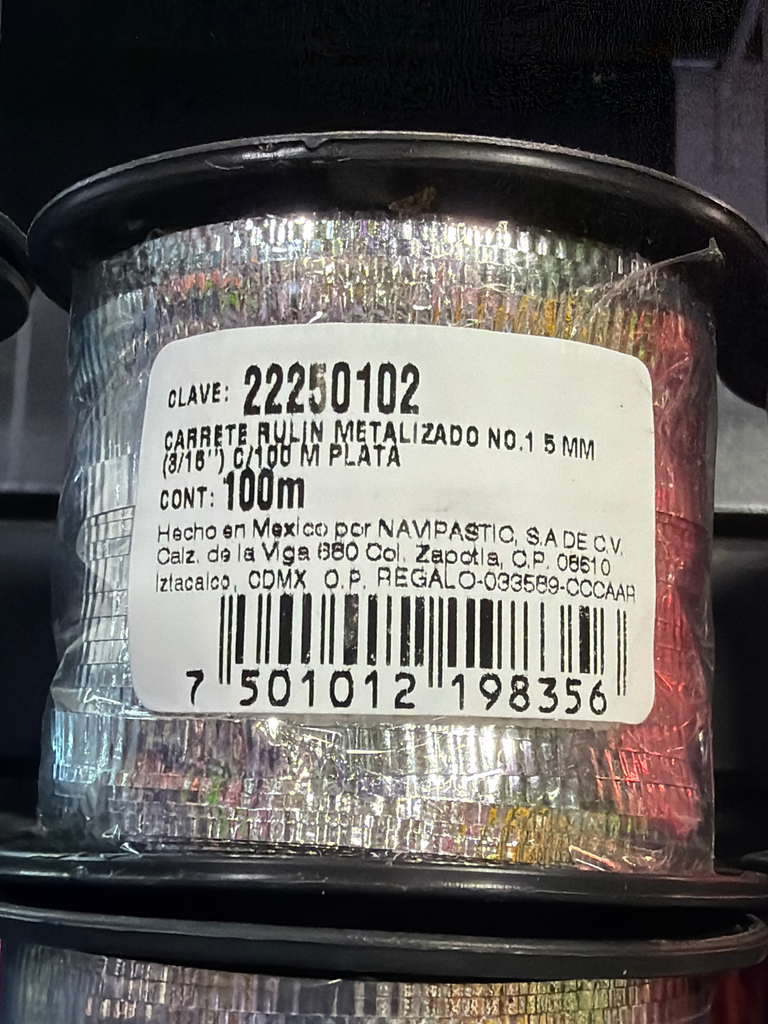 curling metalico plata