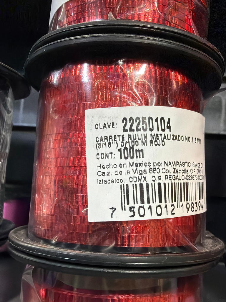 curling metalico rojo