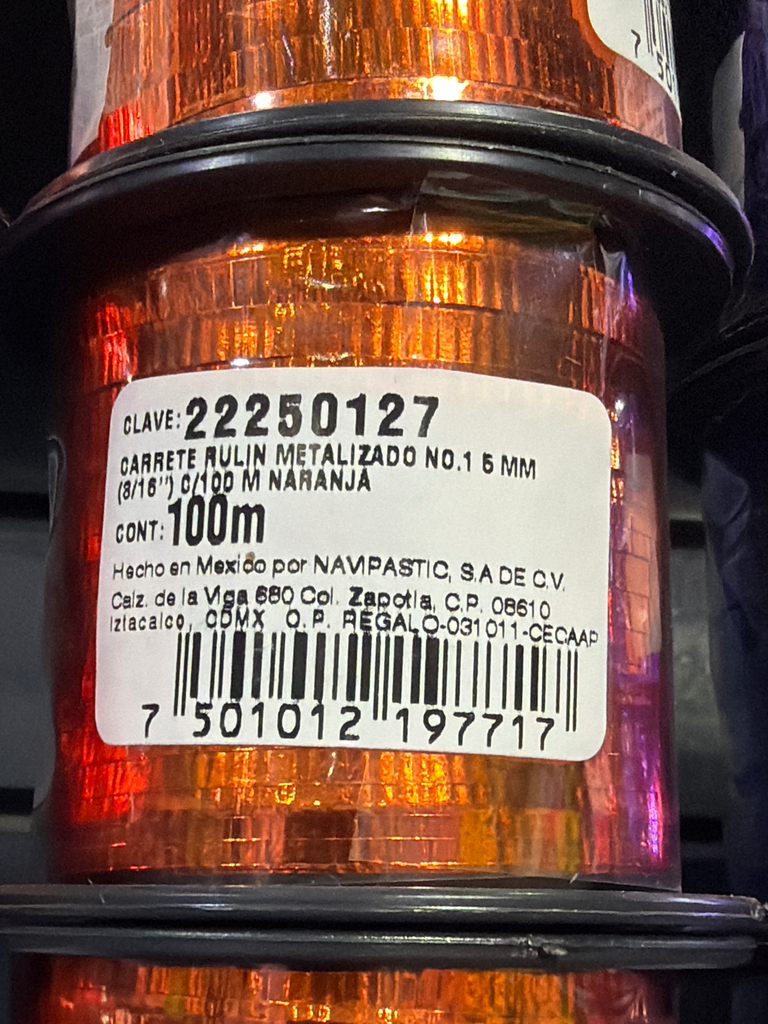 curling metalico naranja