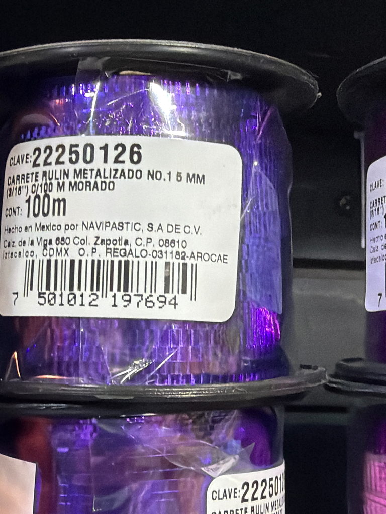 curling metalico morado