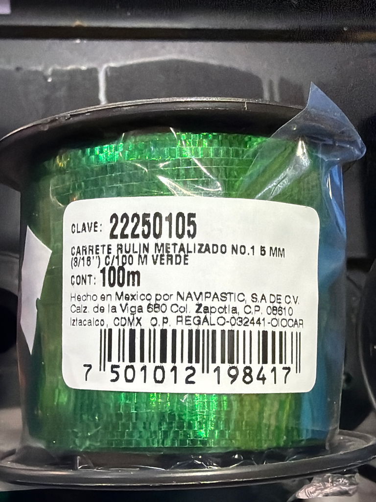 curling metalico verde