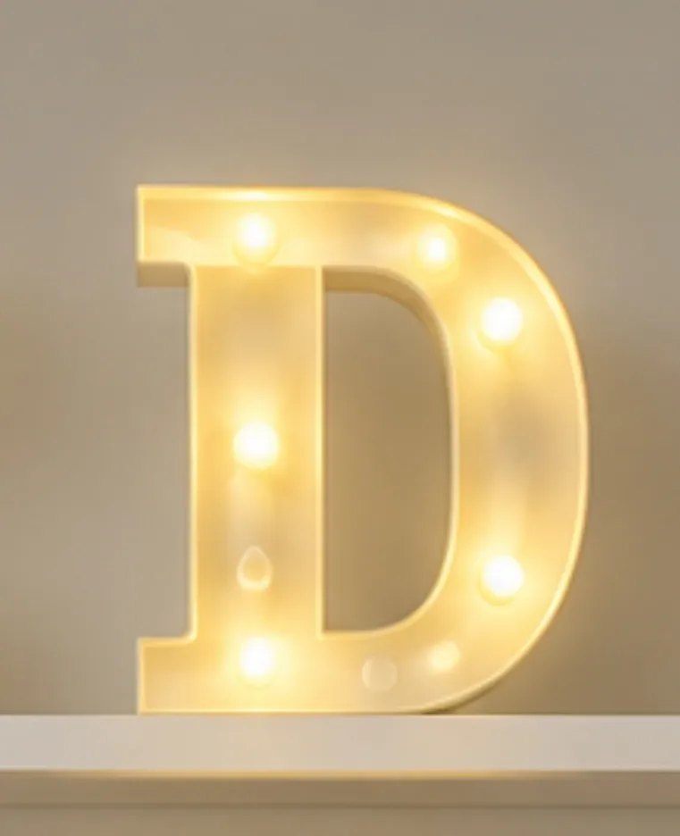 letra de luz D