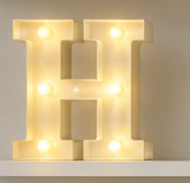letra de luz H