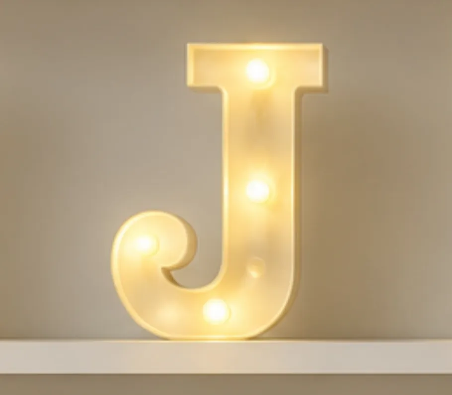 letra de luz J