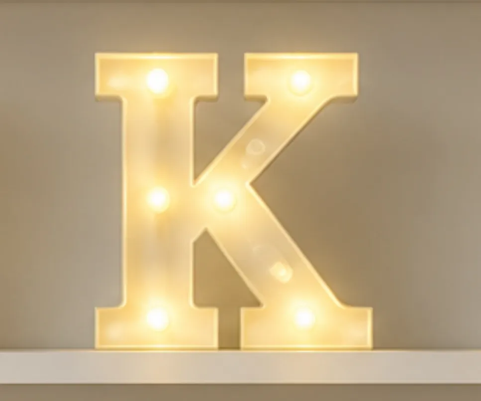 letra de luz K