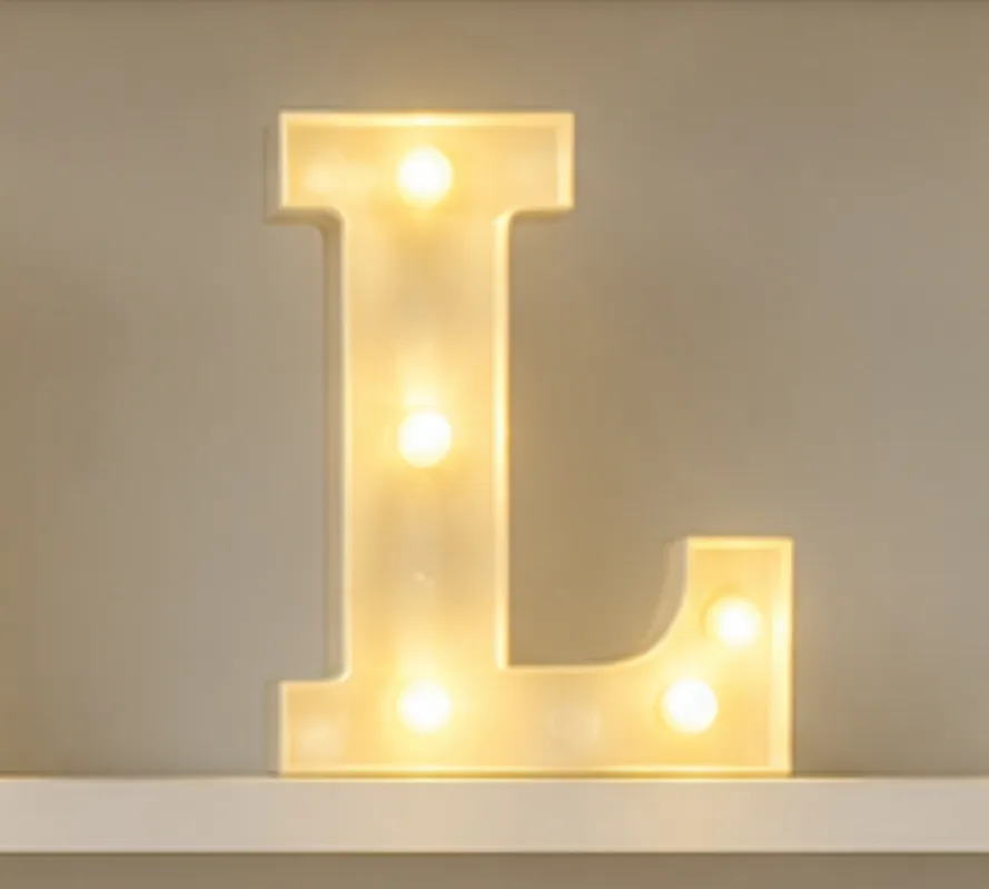 letra de luz L
