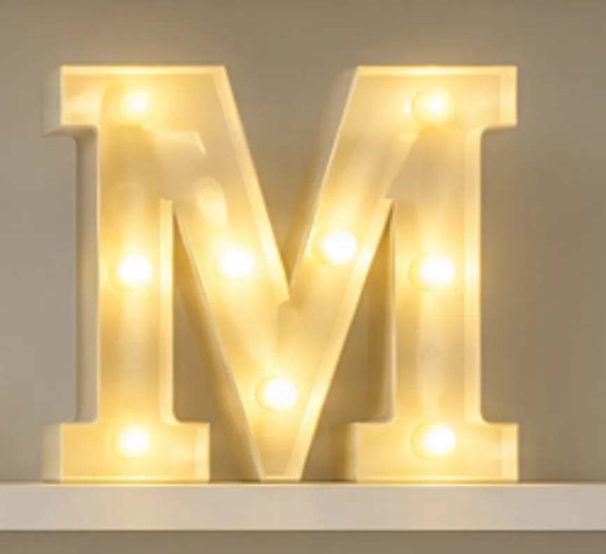 letra de luz M