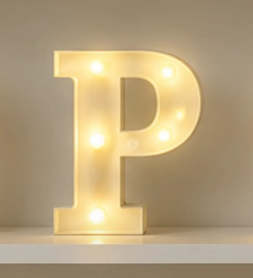 letra de luz P