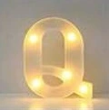 letra de luz Q