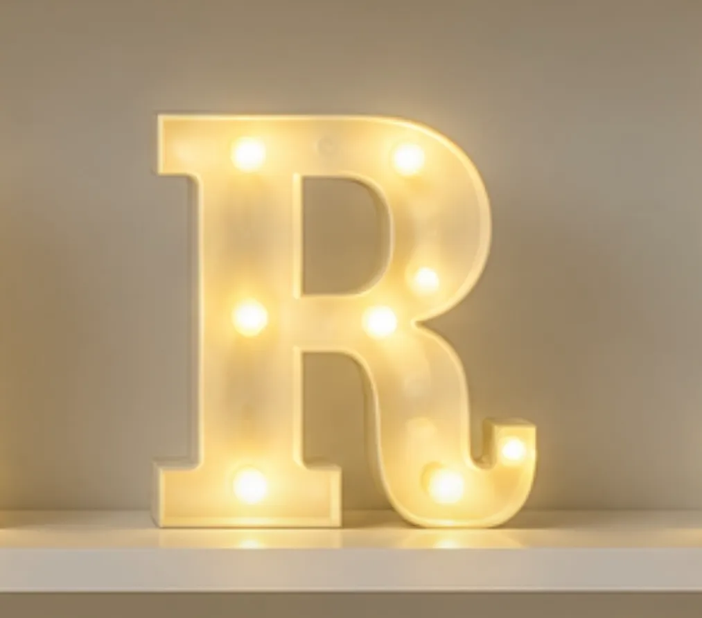 letra de luz R