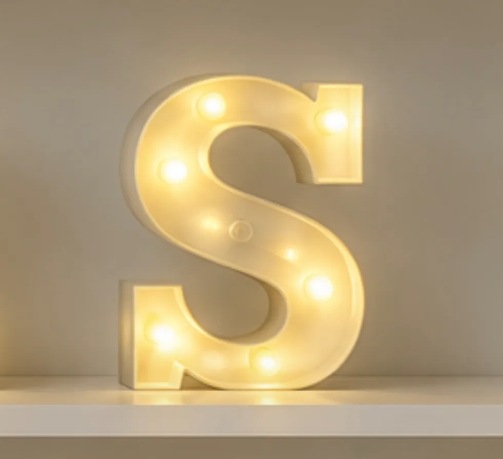 letra de luz S