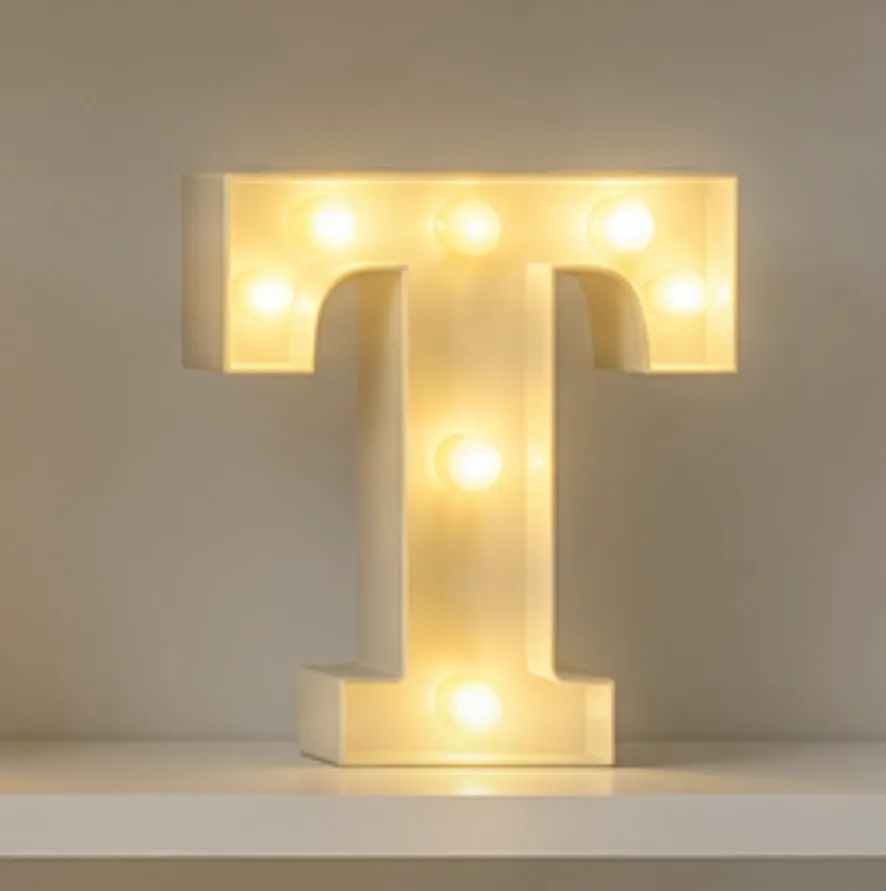 letra de luz T