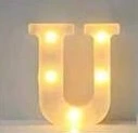 letra de luz U