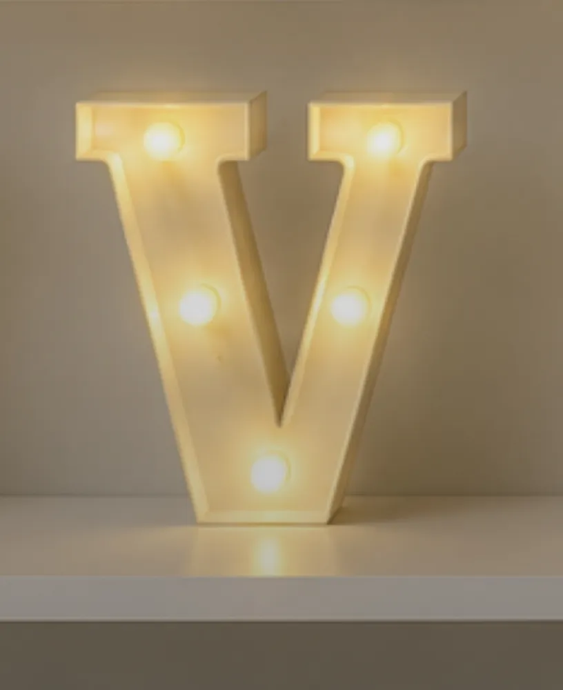 letra de luz V
