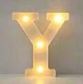 letra de luz Y