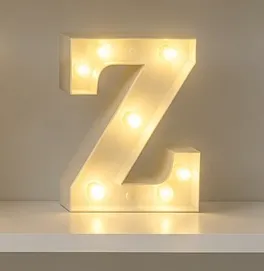 letra de luz Z