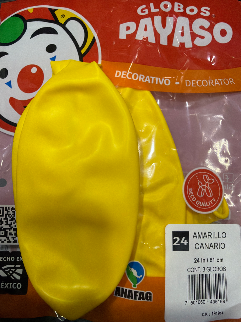 globo #24 amarillo canario