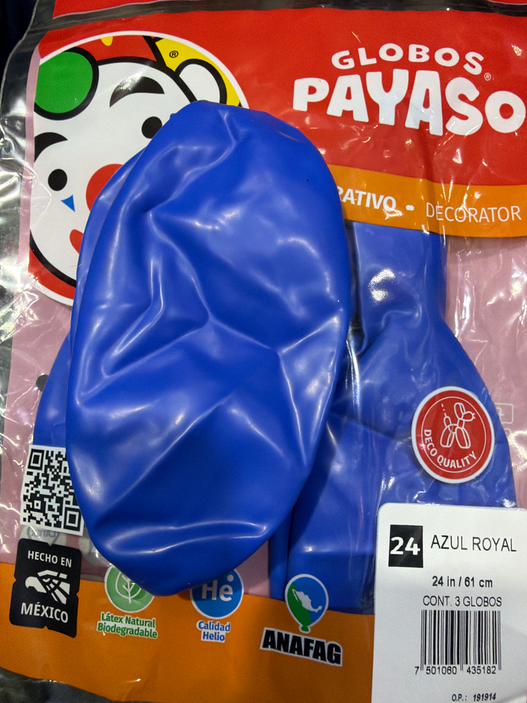 globo #24 azul royal
