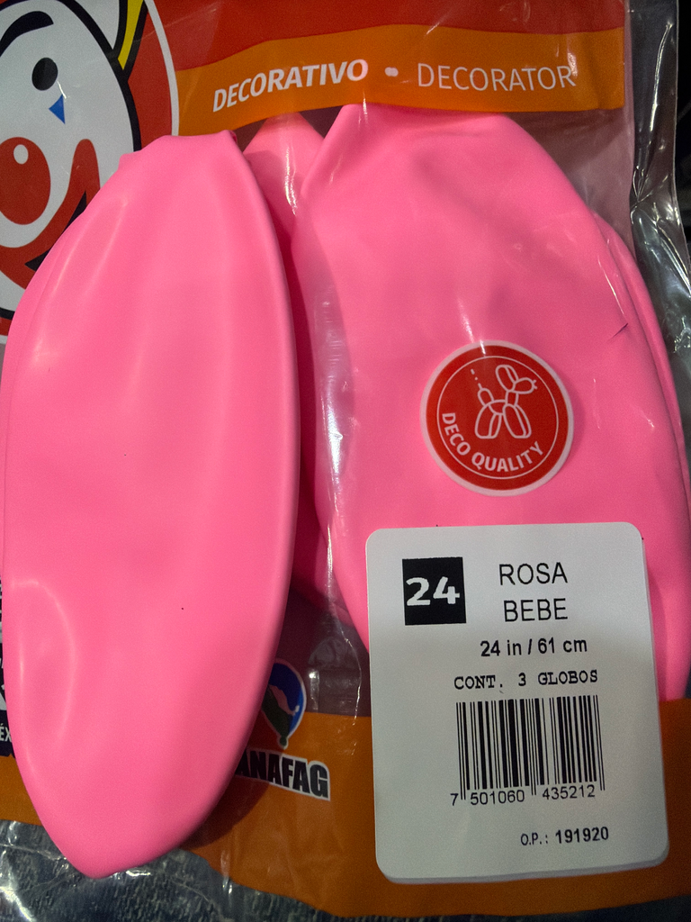 globo #24 rosa bebe