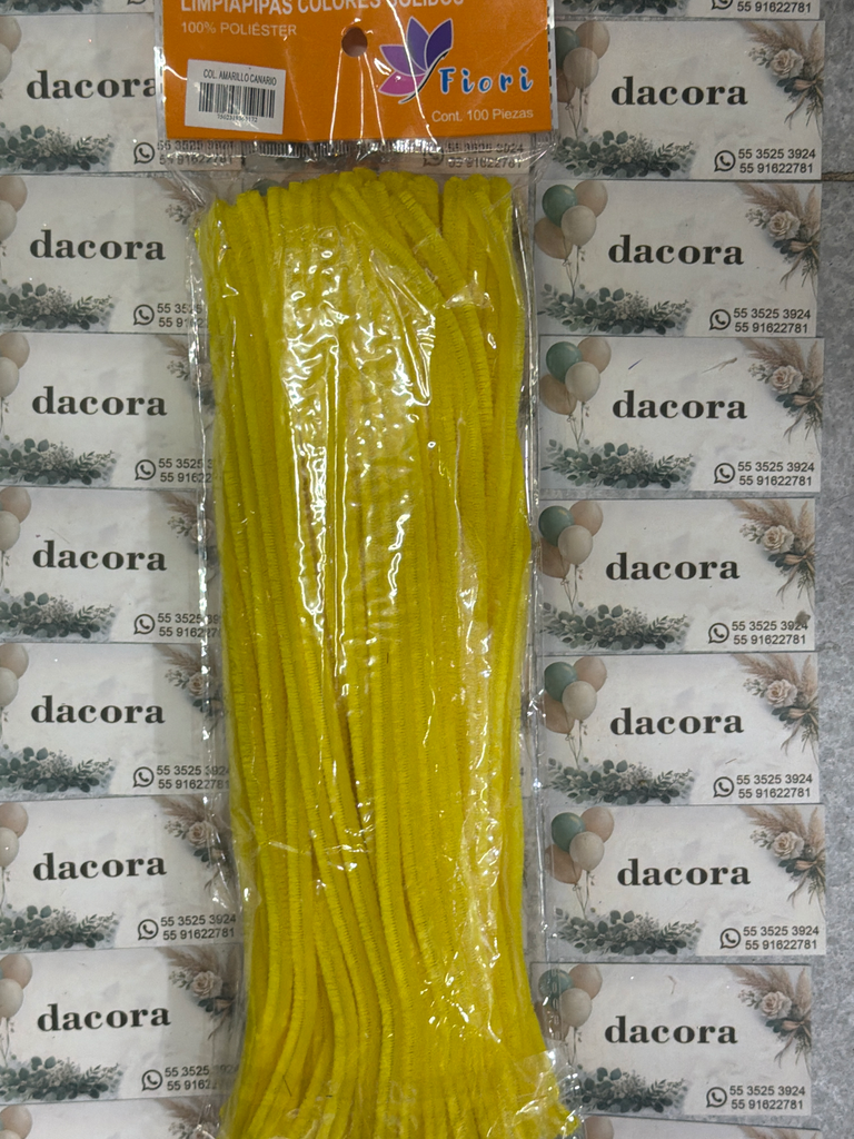 limpiapipas amarillo canario