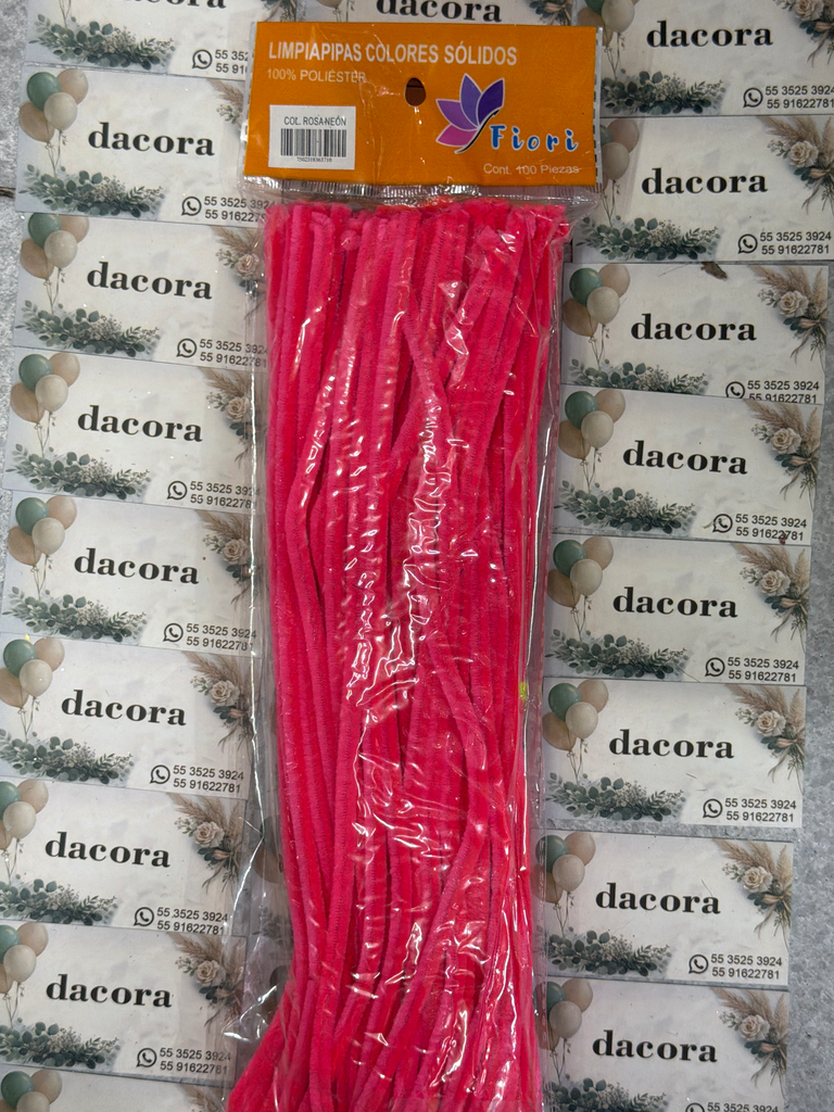 limpiapipas rosa neon