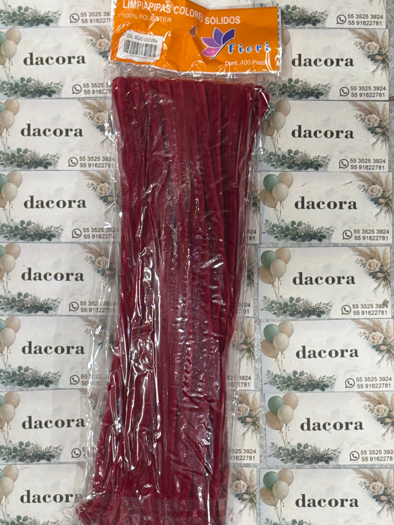 limpiapipas rojo oscuro