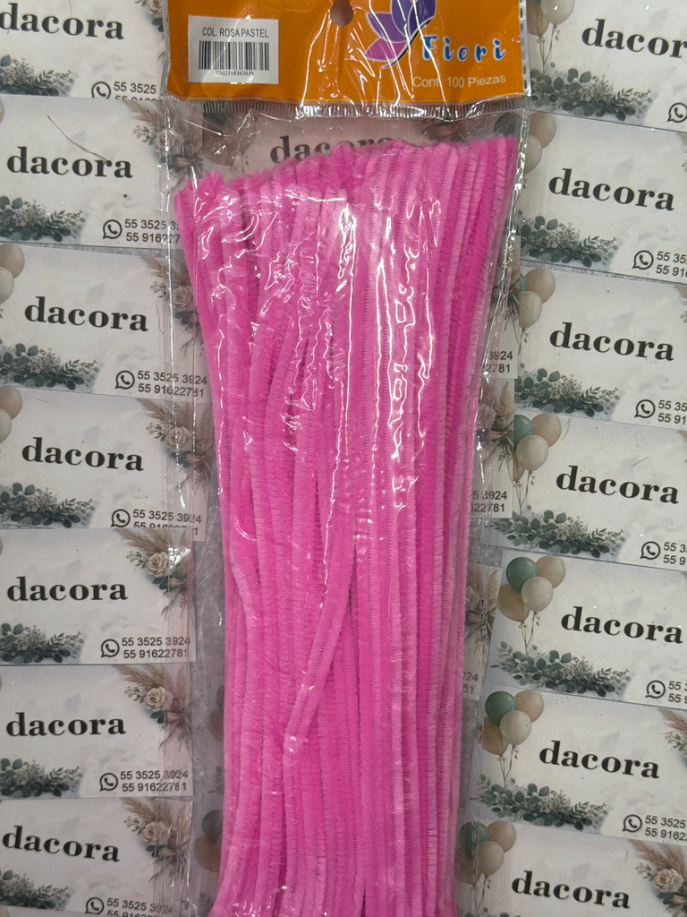 limpiapipas rosa pastel